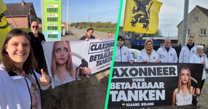 Vlaams Belang voert actie tegen hoge brandstofprijzen